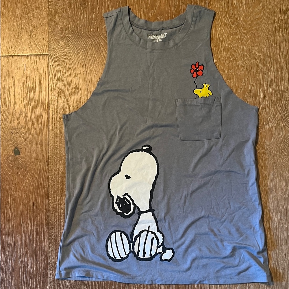Peanuts Charcoal Snoopy and Woodstock Tank